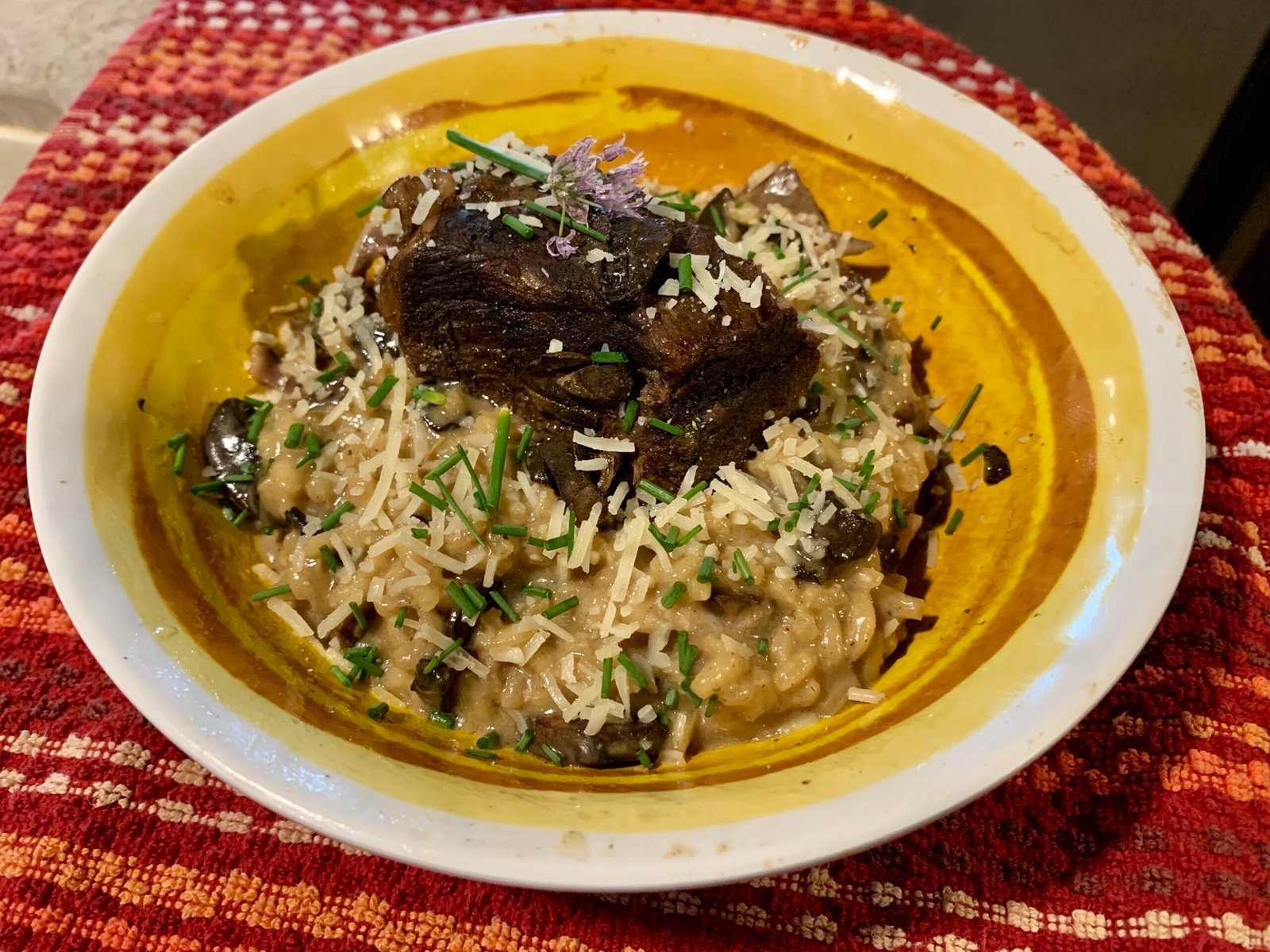 Easy Short Ribs with Mushroom Risotto